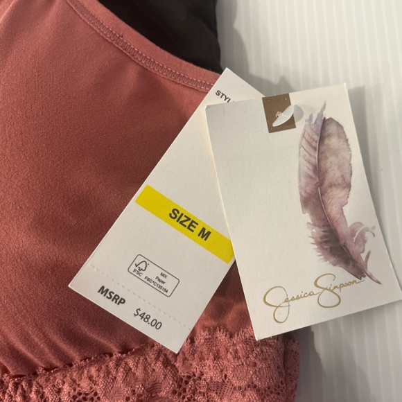 Jessica Simpson Pull on 2 pc Bra Set w/Lace & Removable Pads Adjustable Straps - Picture 3 of 8